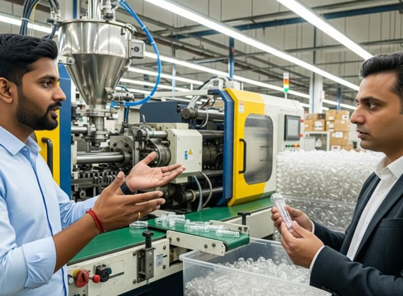 PET preform manufacturer and buyer talking